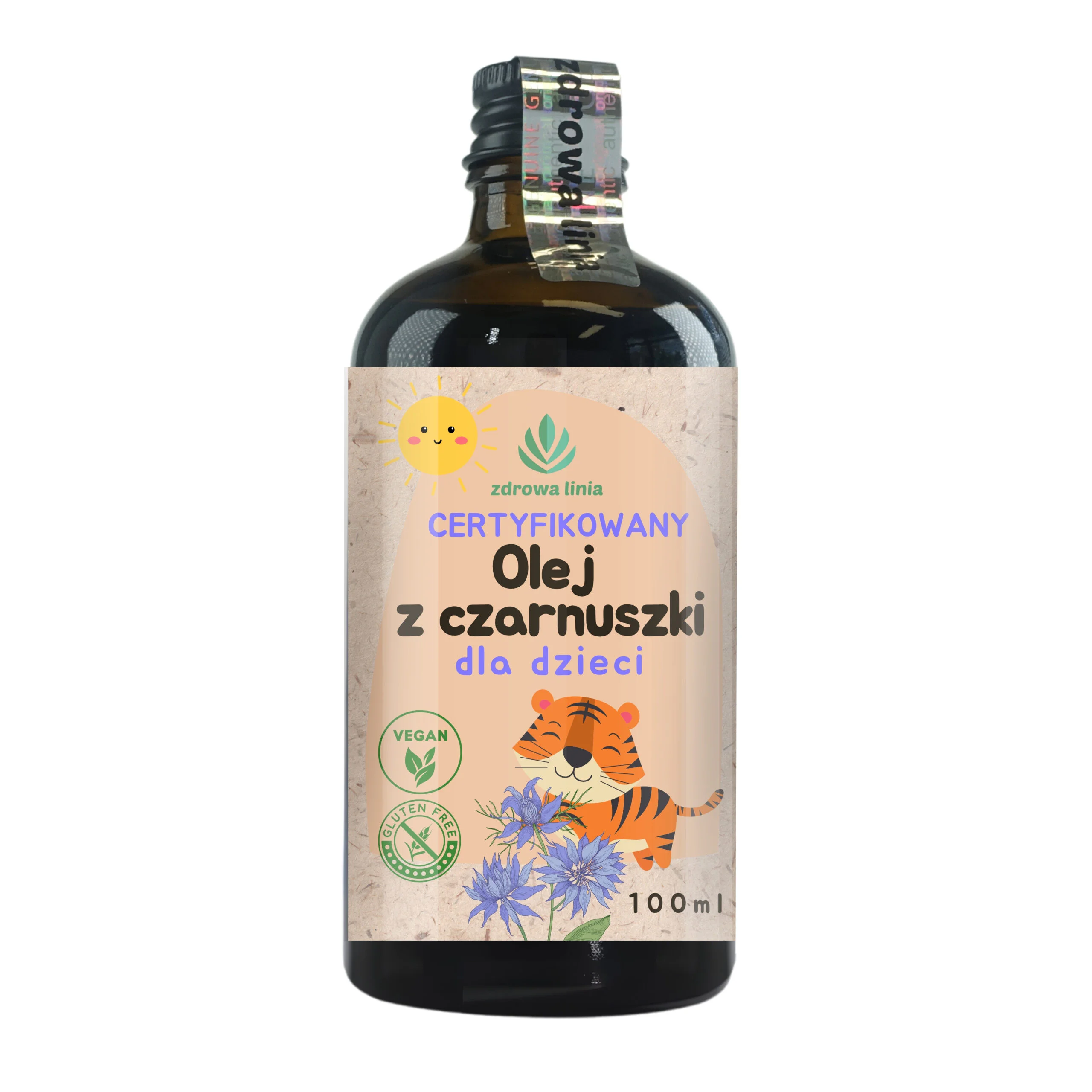 Certyfikowany Olej z czarnuszki dla dzieci tłoczony na zimno 100 ml - obrazek 7