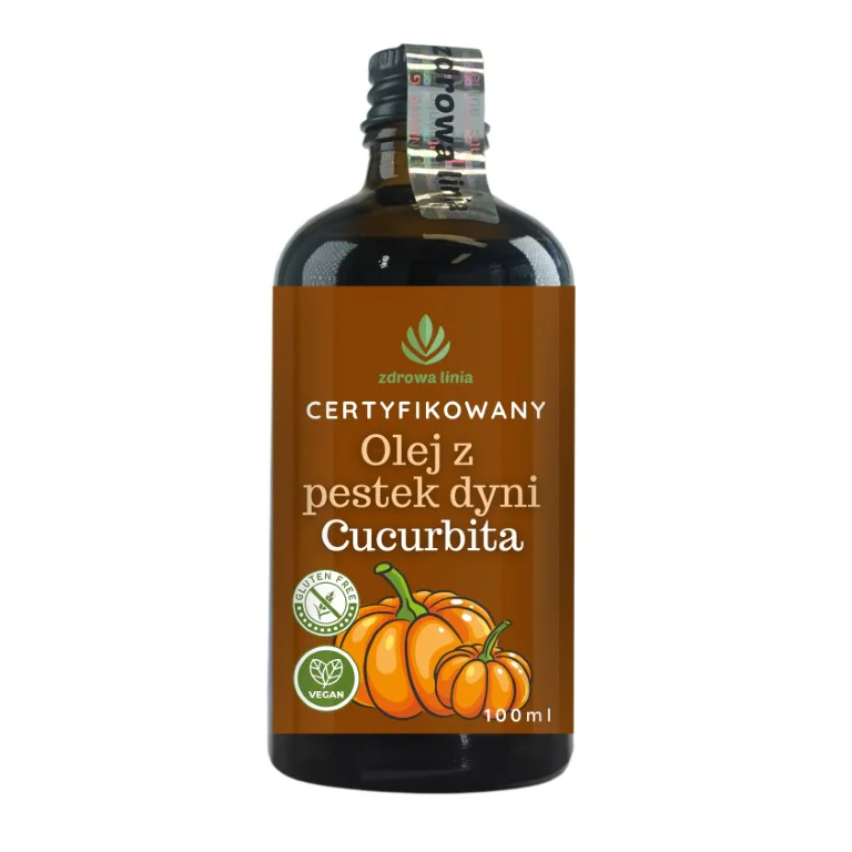 Certyfikowany olej z pestek dyni Cucurbita tłoczony na zimno 100 ml - obrazek 6