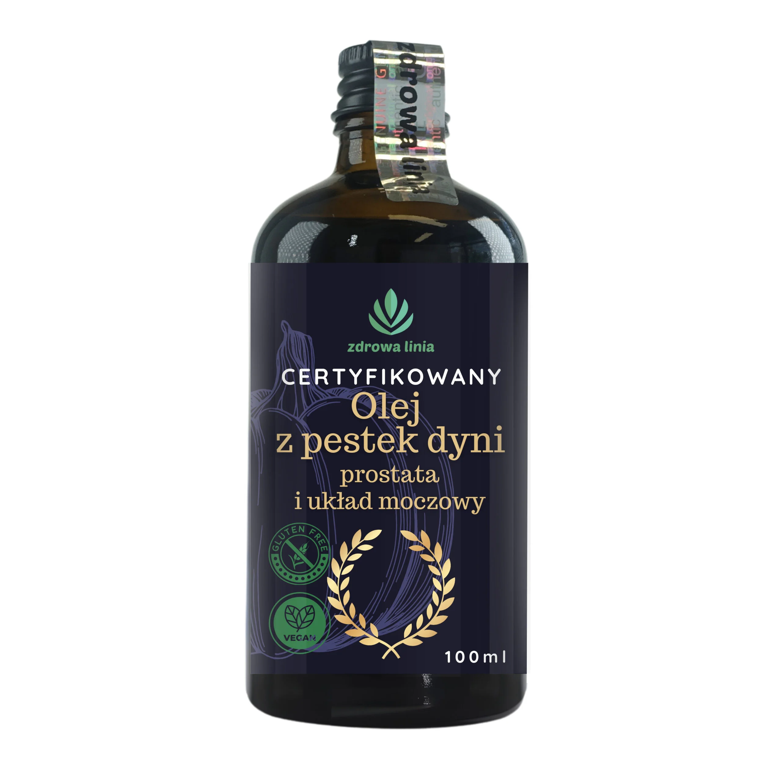 Certyfikowany olej z pestek dyni tłoczony na zimno 100 ml - obrazek 6