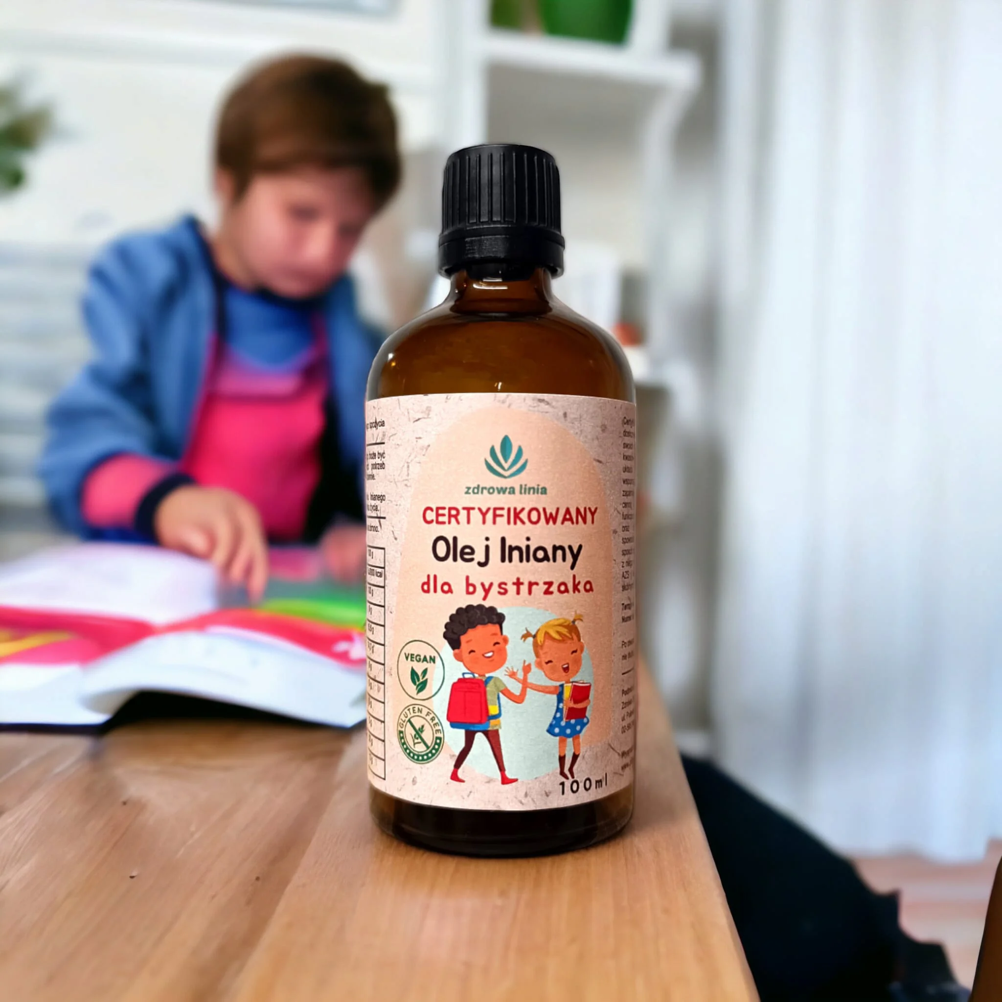 Certyfikowany olej lniany dla bystrzaka tłoczony na zimno 100 ml - obrazek 8