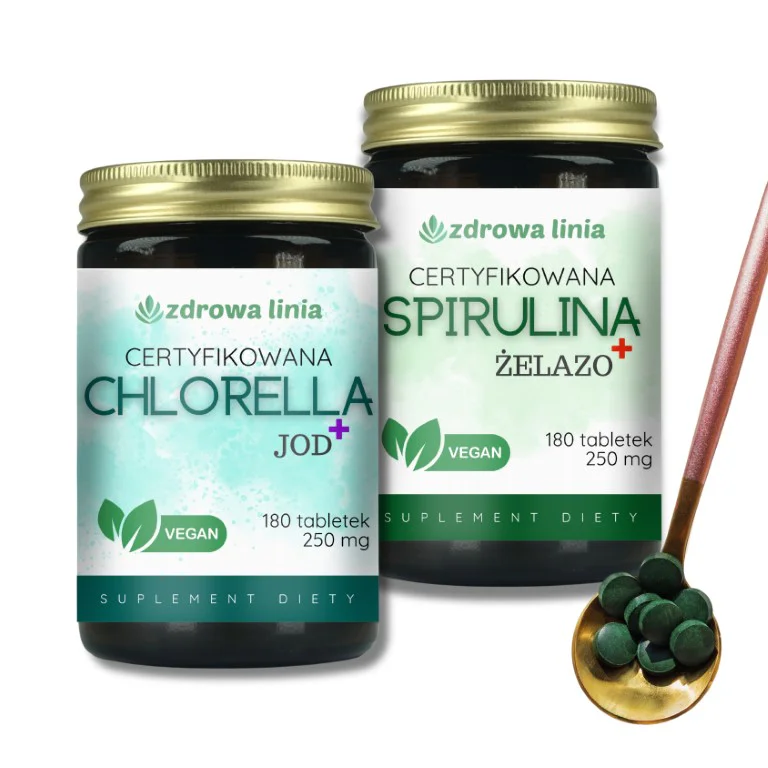 Zestaw: Spirulina ŻELAZO+, Chlorella JOD+ - obrazek 2