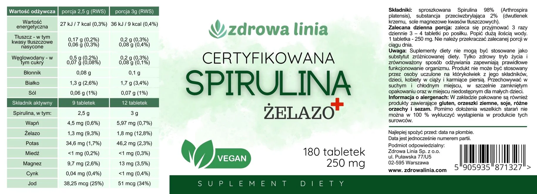 Zestaw: Spirulina ŻELAZO+, Chlorella JOD+ - obrazek 3