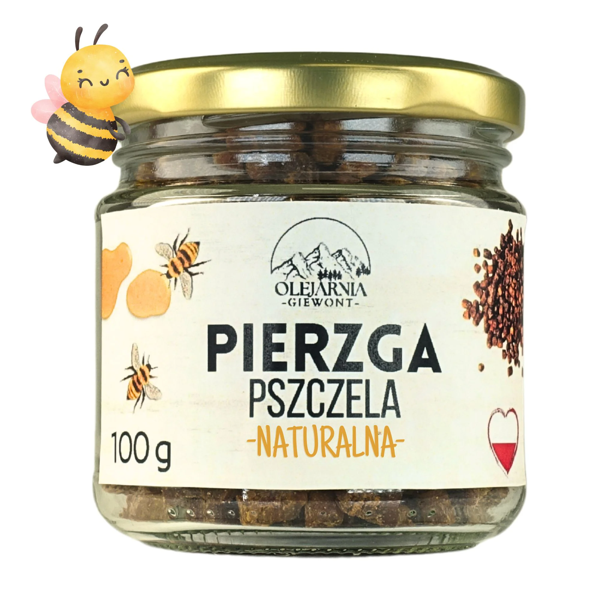 Naturalna pierzga pszczela 100 g Olejarnia Giewont - obrazek 5