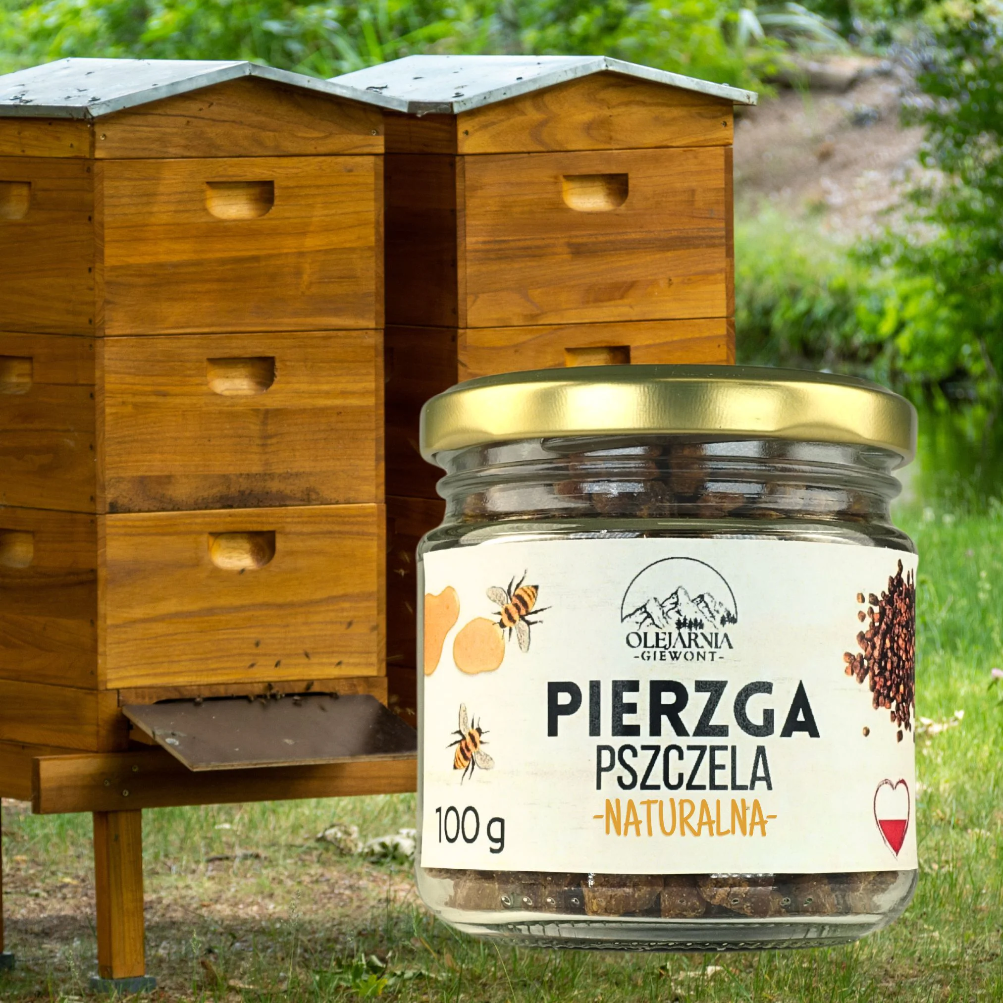 Naturalna pierzga pszczela 100 g Olejarnia Giewont - obrazek 3