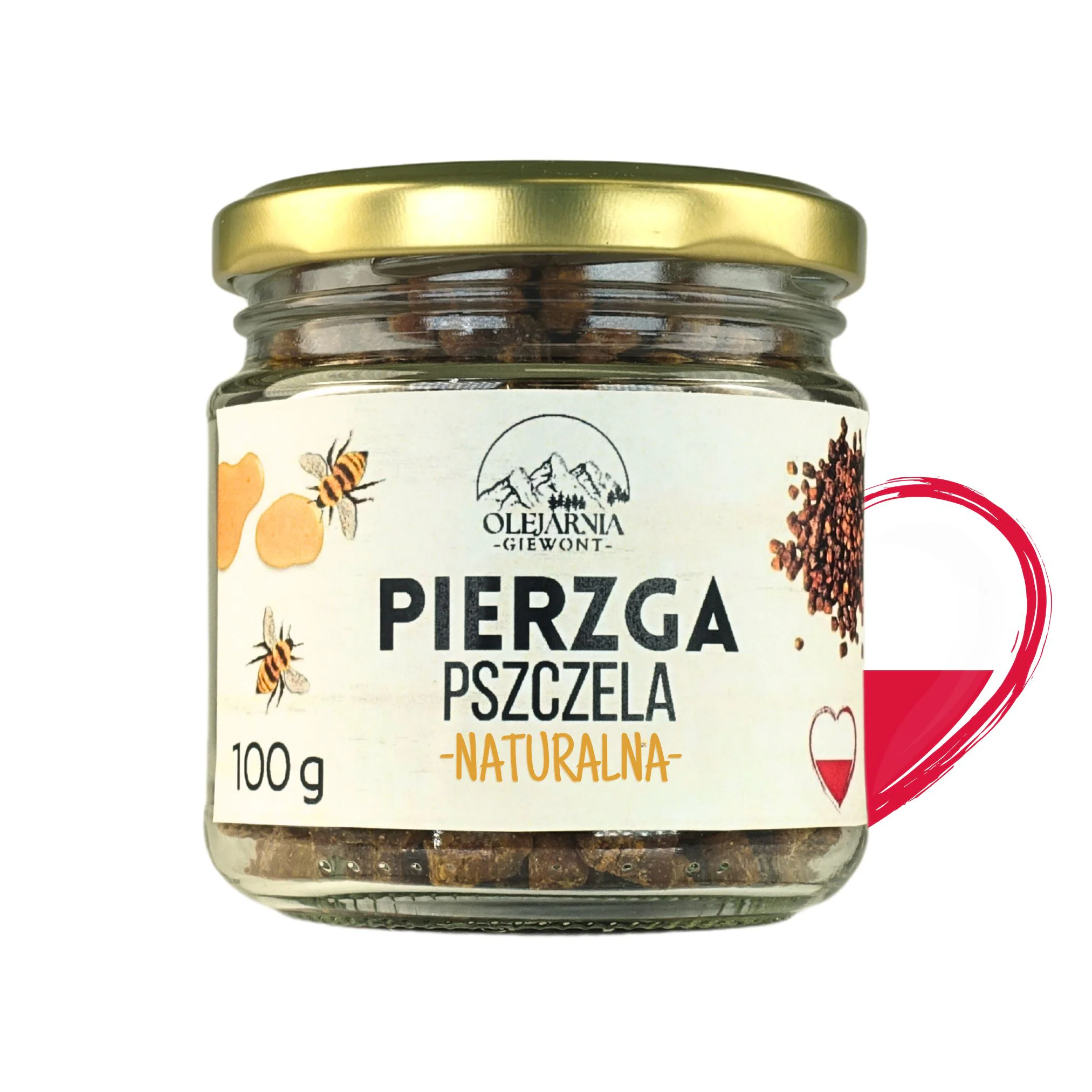 Naturalna pierzga pszczela 100 g Olejarnia Giewont - obrazek 2