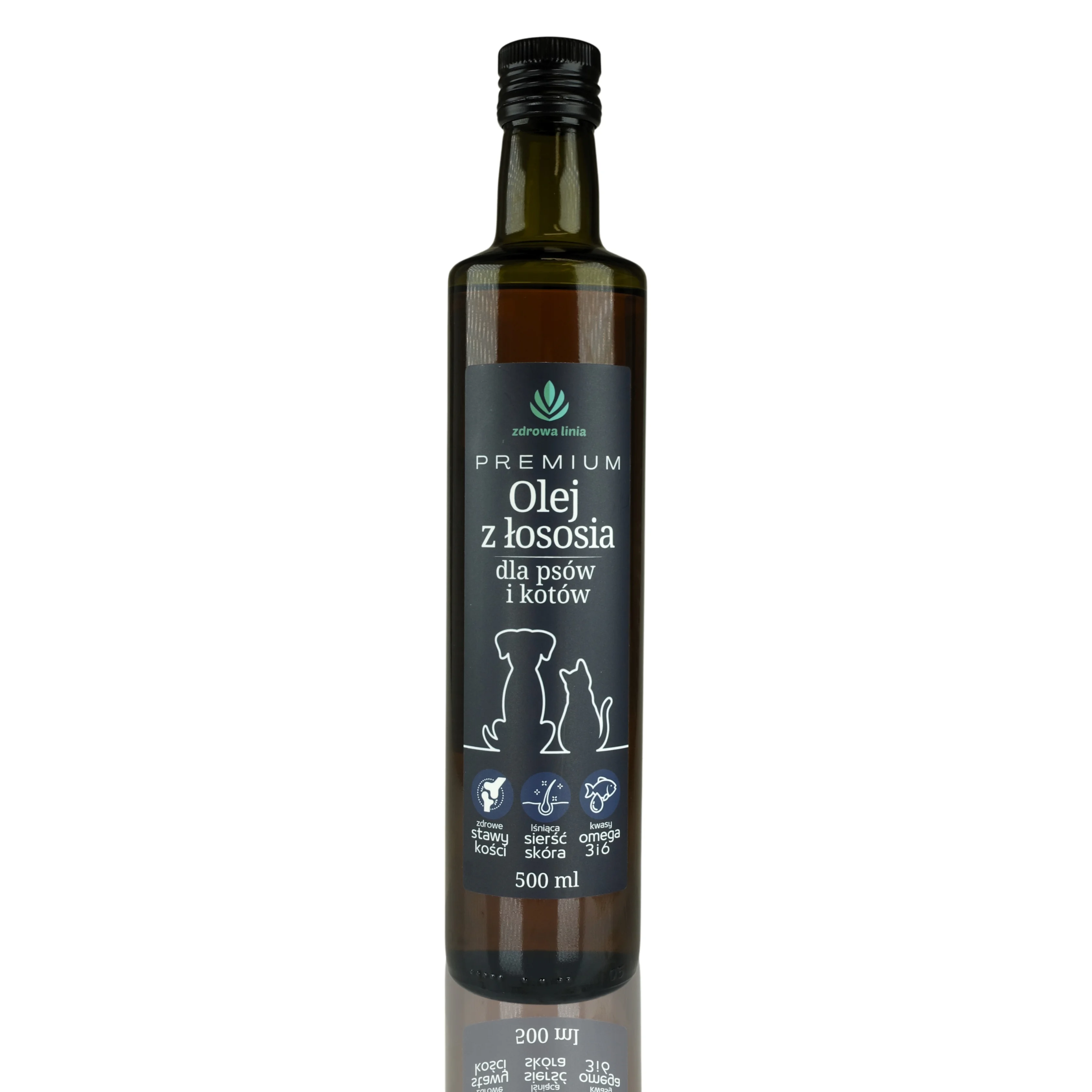 PREMIUM Olej z łososia dla psów i kotów Omega 3 i 6 - obrazek 9