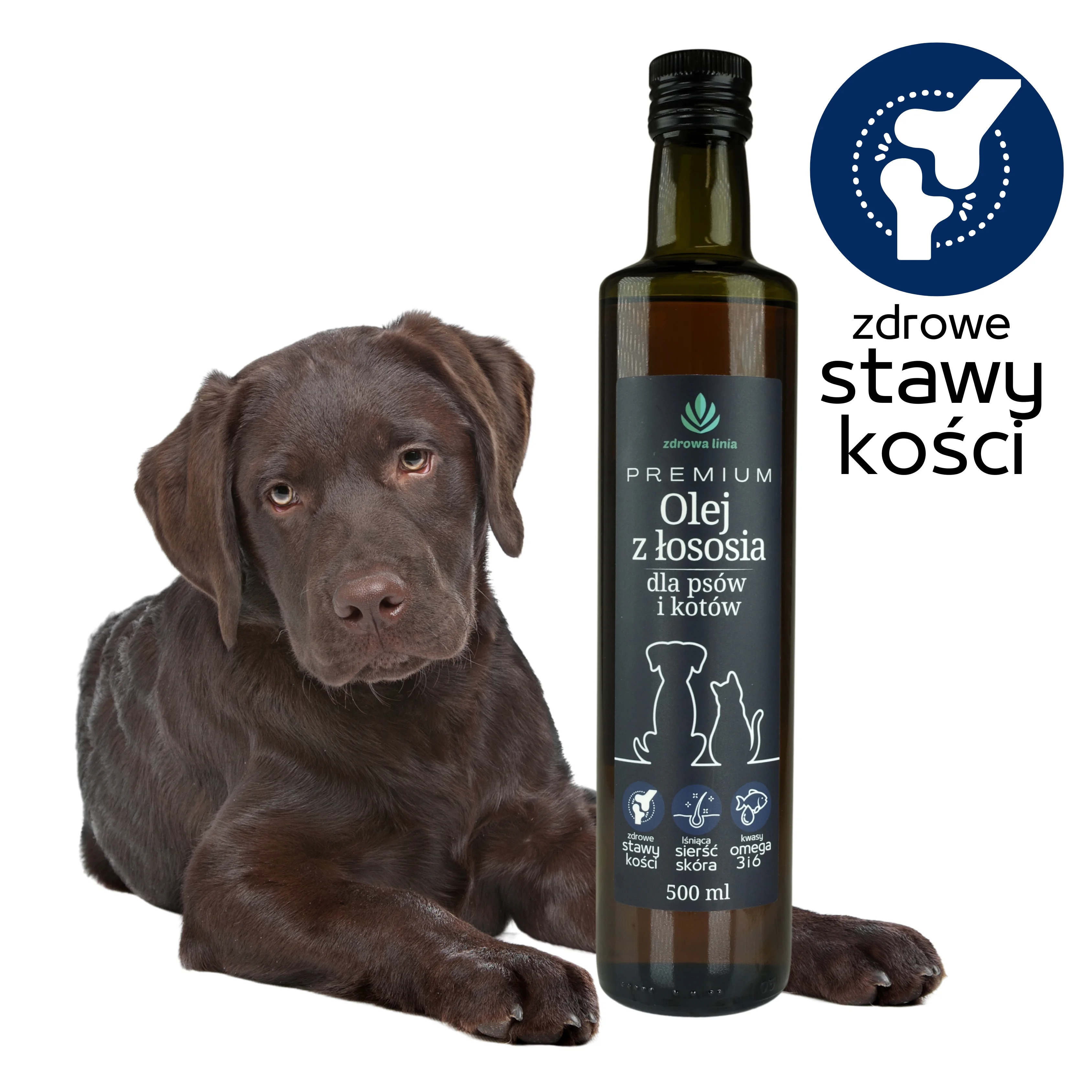 PREMIUM Olej z łososia dla psów i kotów Omega 3 i 6 - obrazek 11