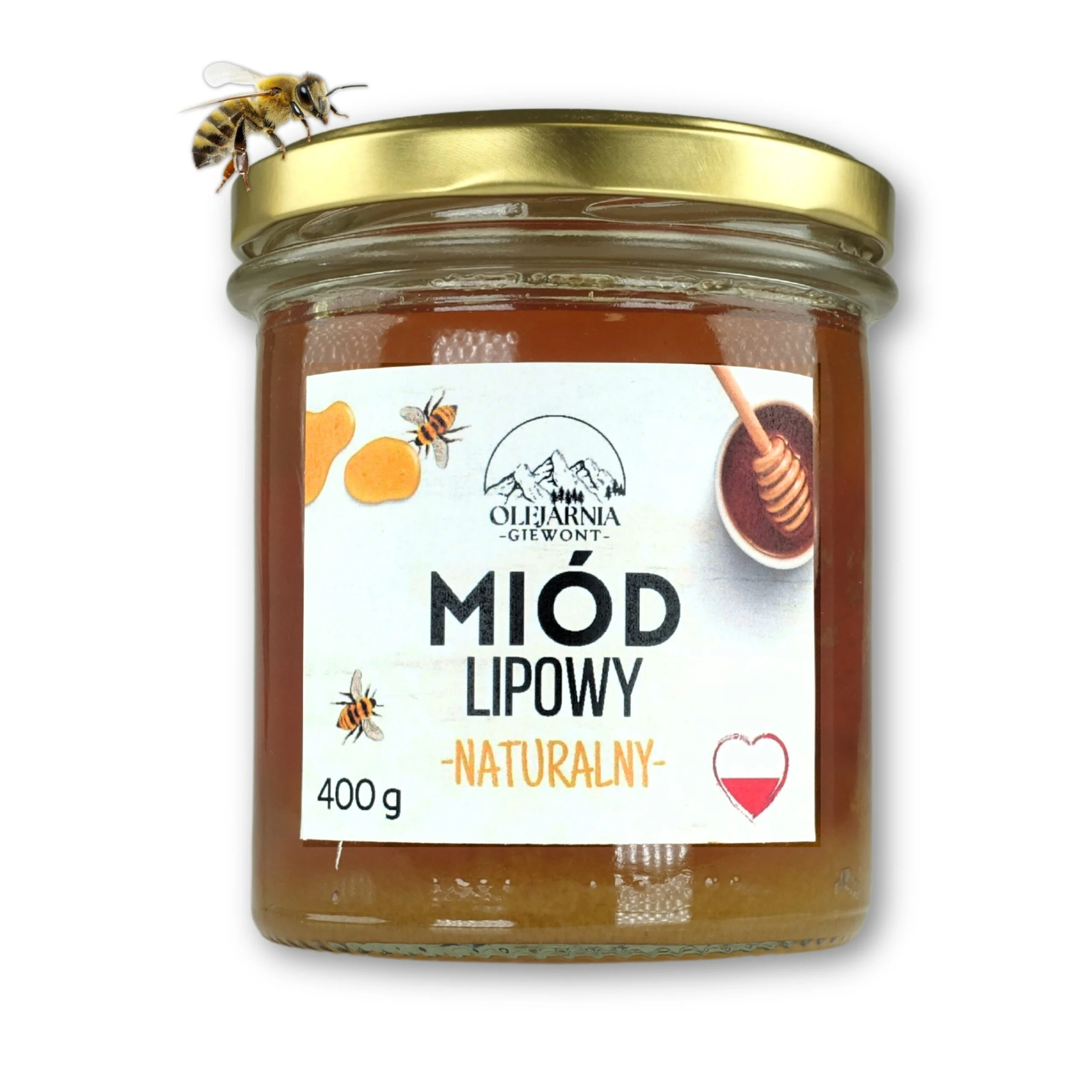 Naturalny miód lipowy 400 g Olejarnia Giewont - obrazek 8