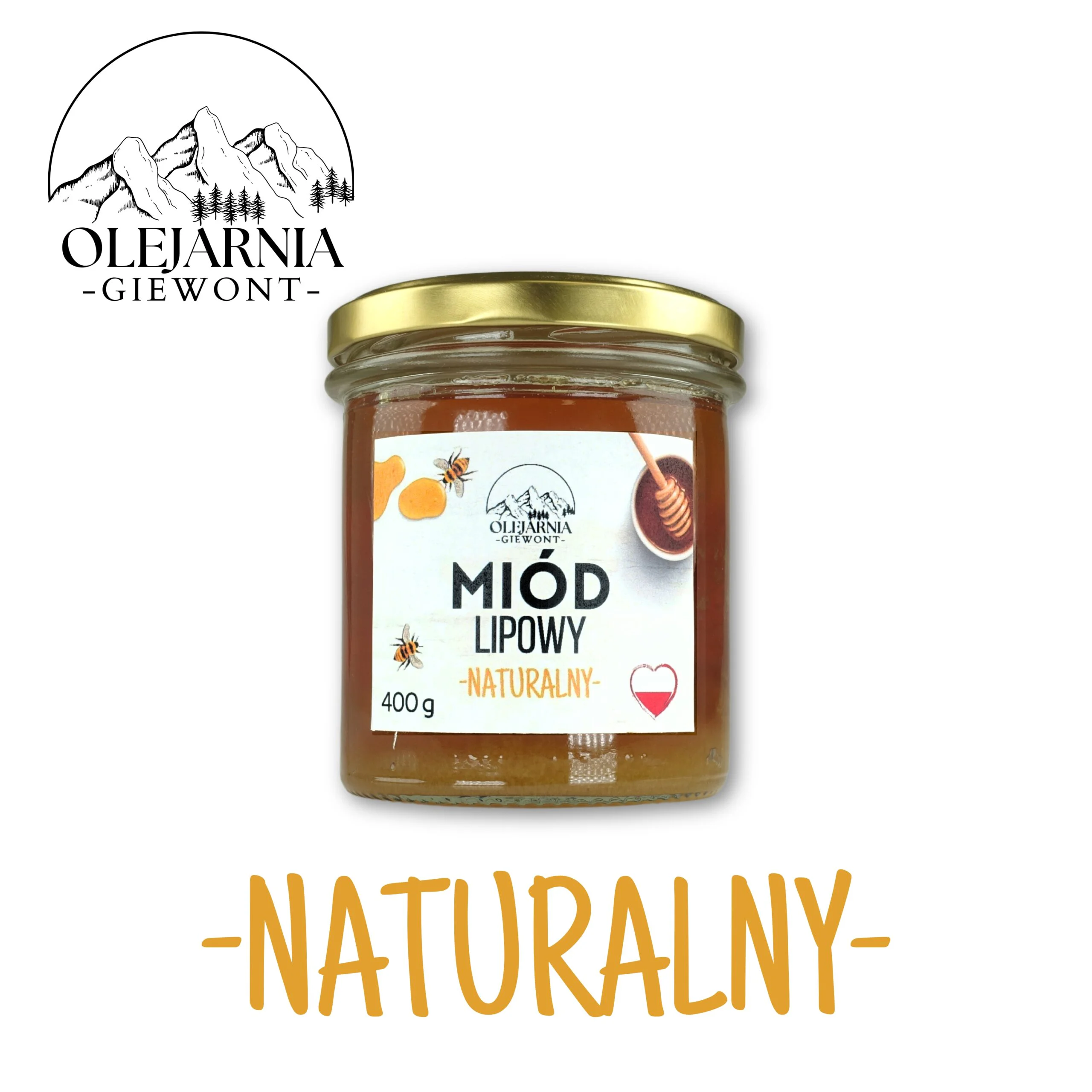 Naturalny miód lipowy 400 g Olejarnia Giewont - obrazek 7