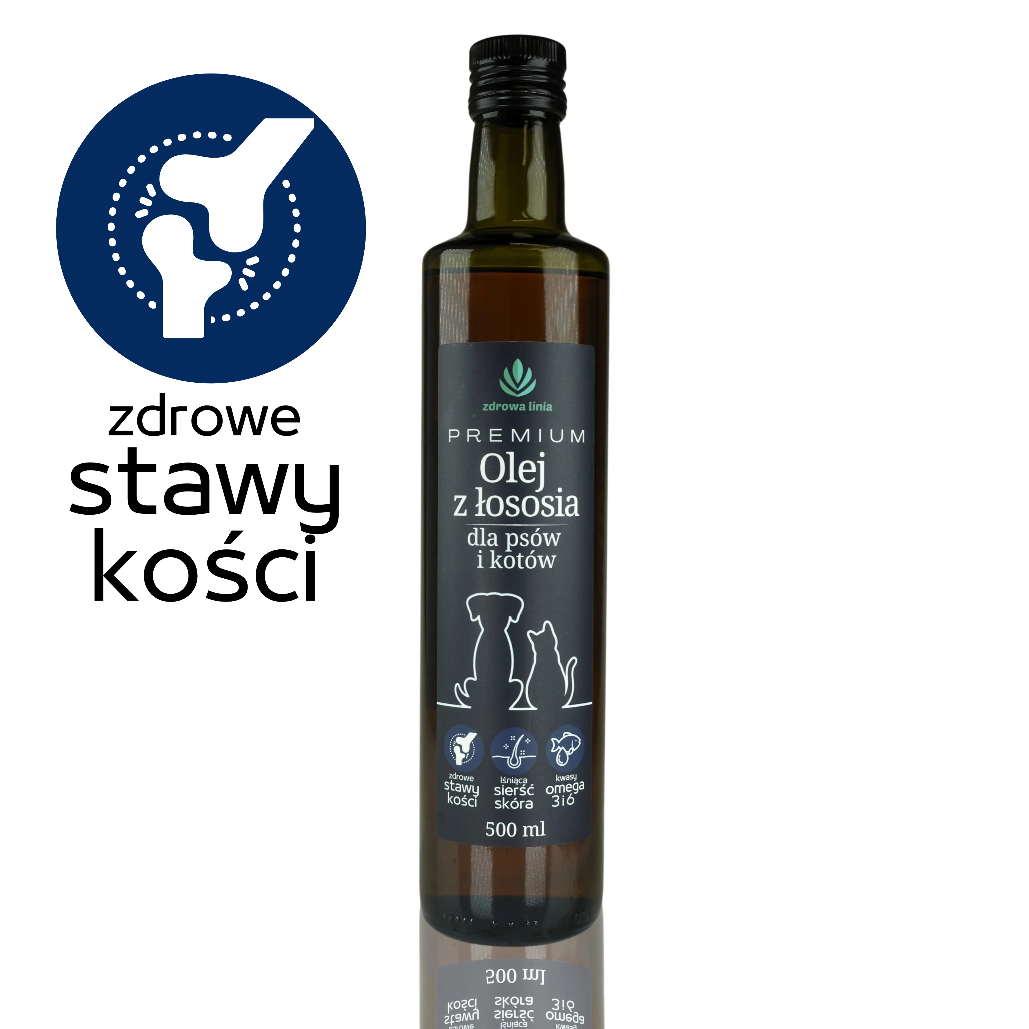 PREMIUM Olej z łososia dla psów i kotów Omega 3 i 6 - obrazek 8