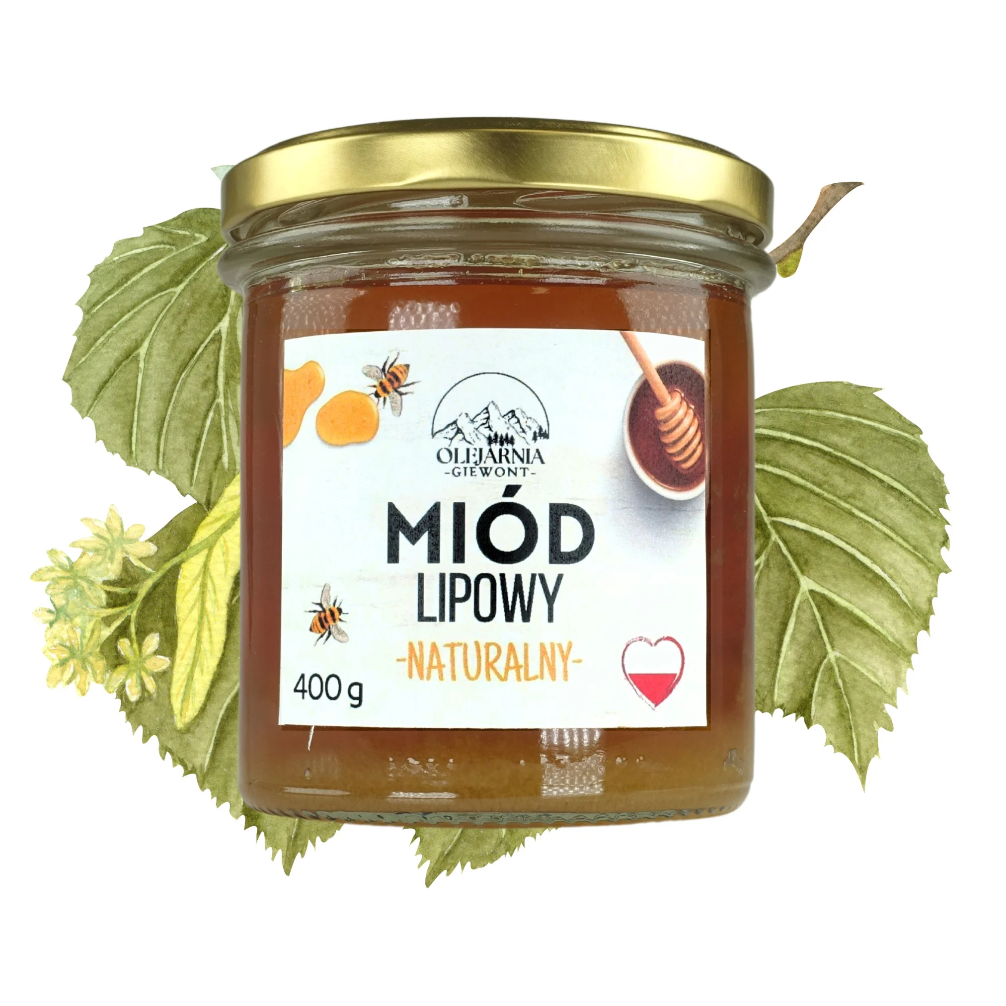 Naturalny miód lipowy 400 g Olejarnia Giewont - obrazek 4