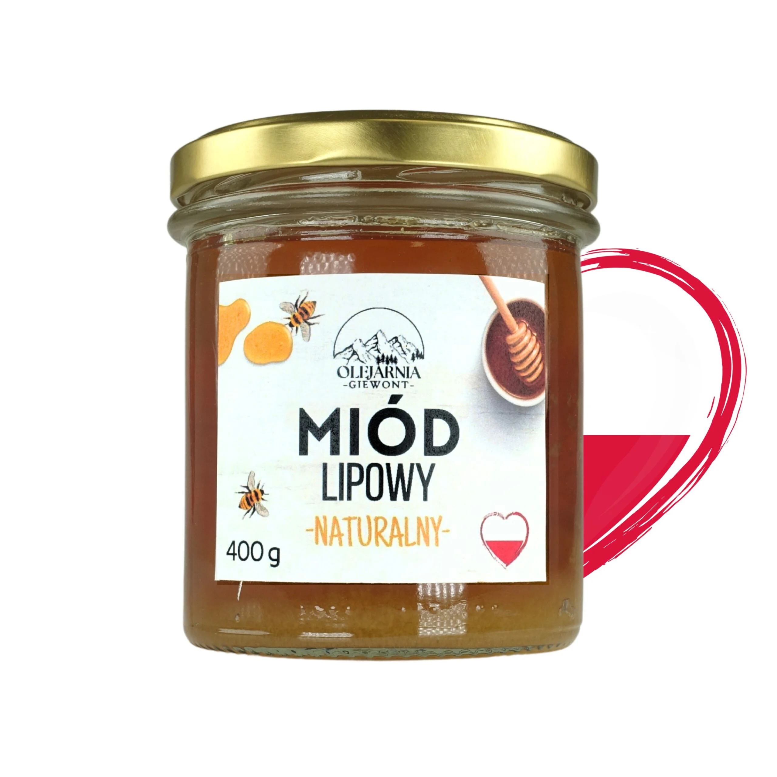 Naturalny miód lipowy 400 g Olejarnia Giewont - obrazek 3