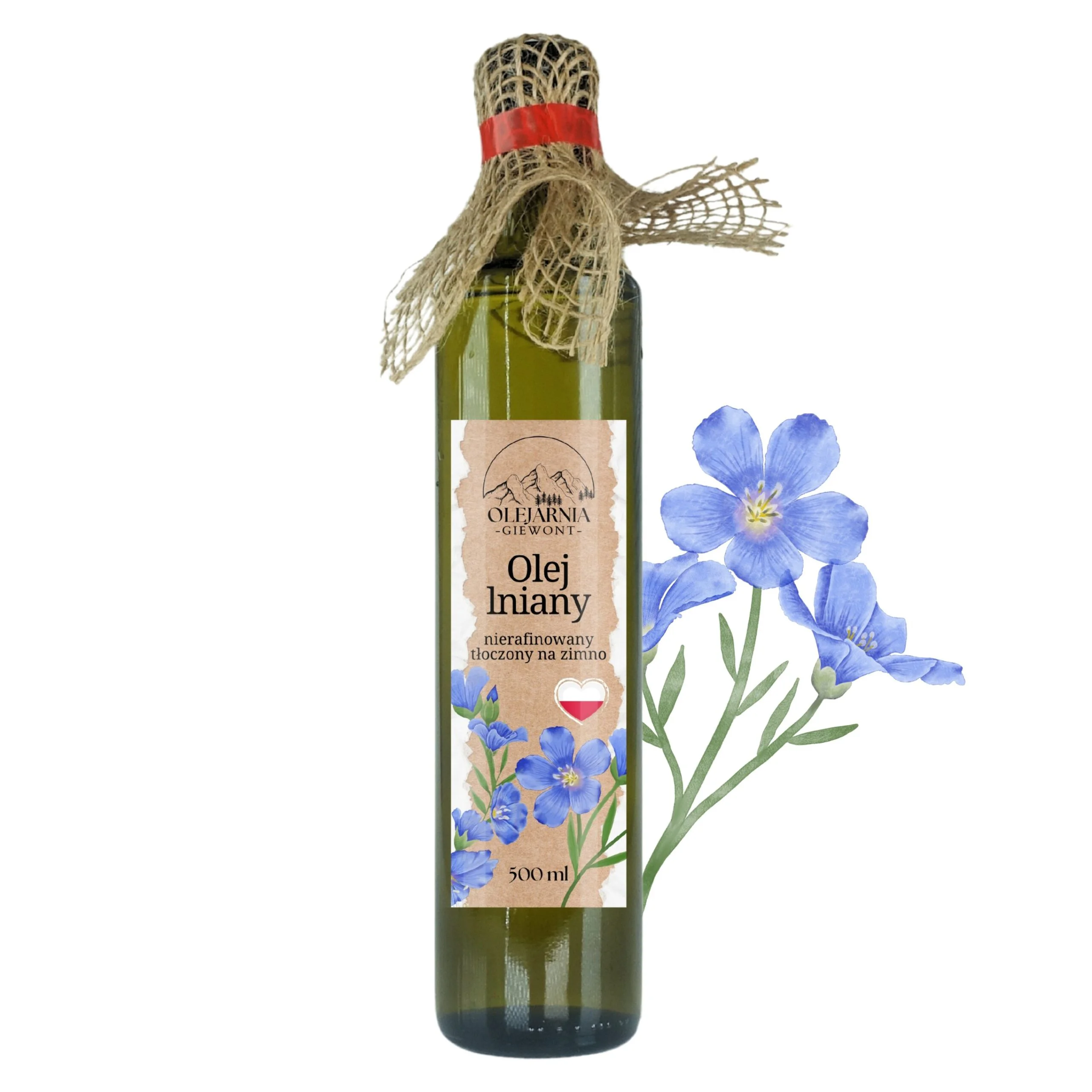 Olej lniany nierafinowany 500 ml Olejarnia Giewont - obrazek 10