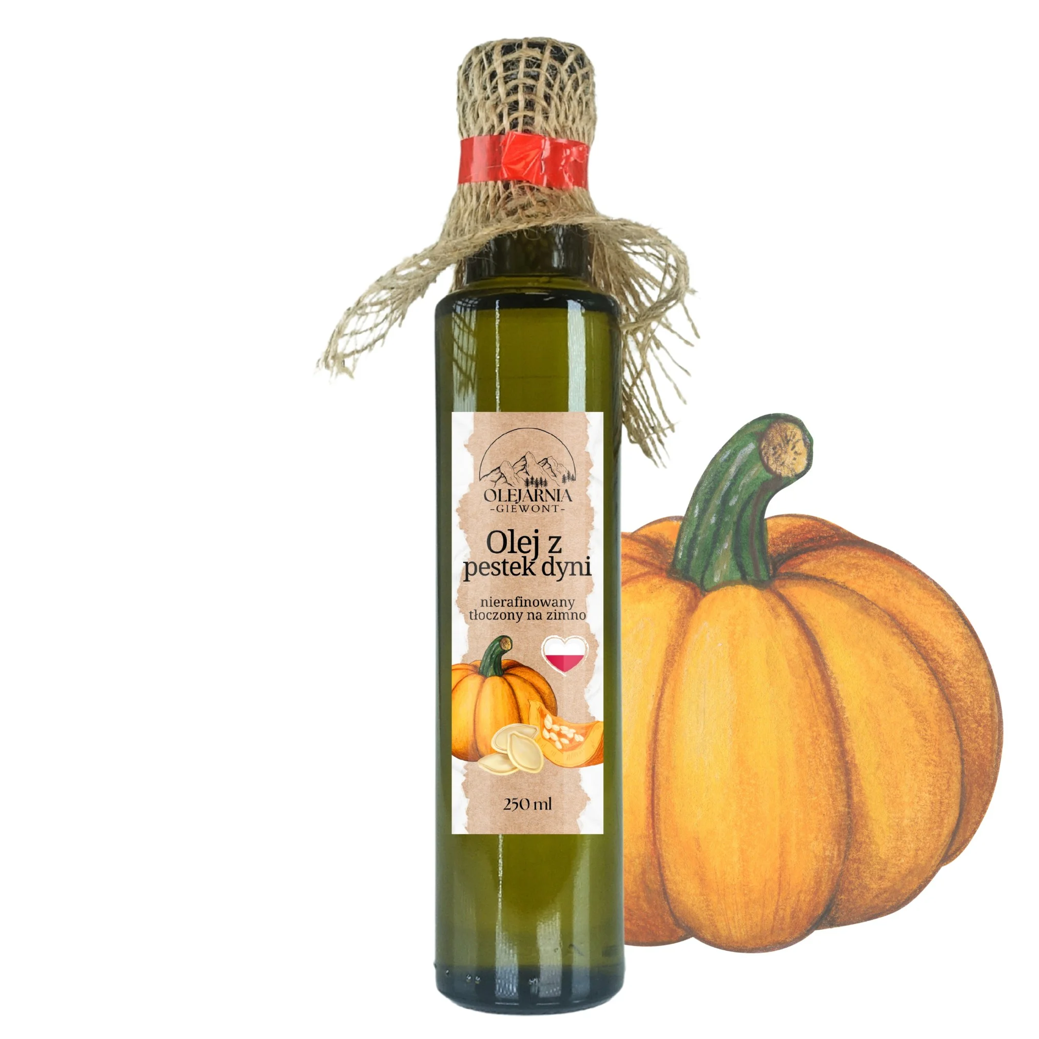 Olej z pestek dyni 250 ml Olejarnia Giewont - obrazek 8