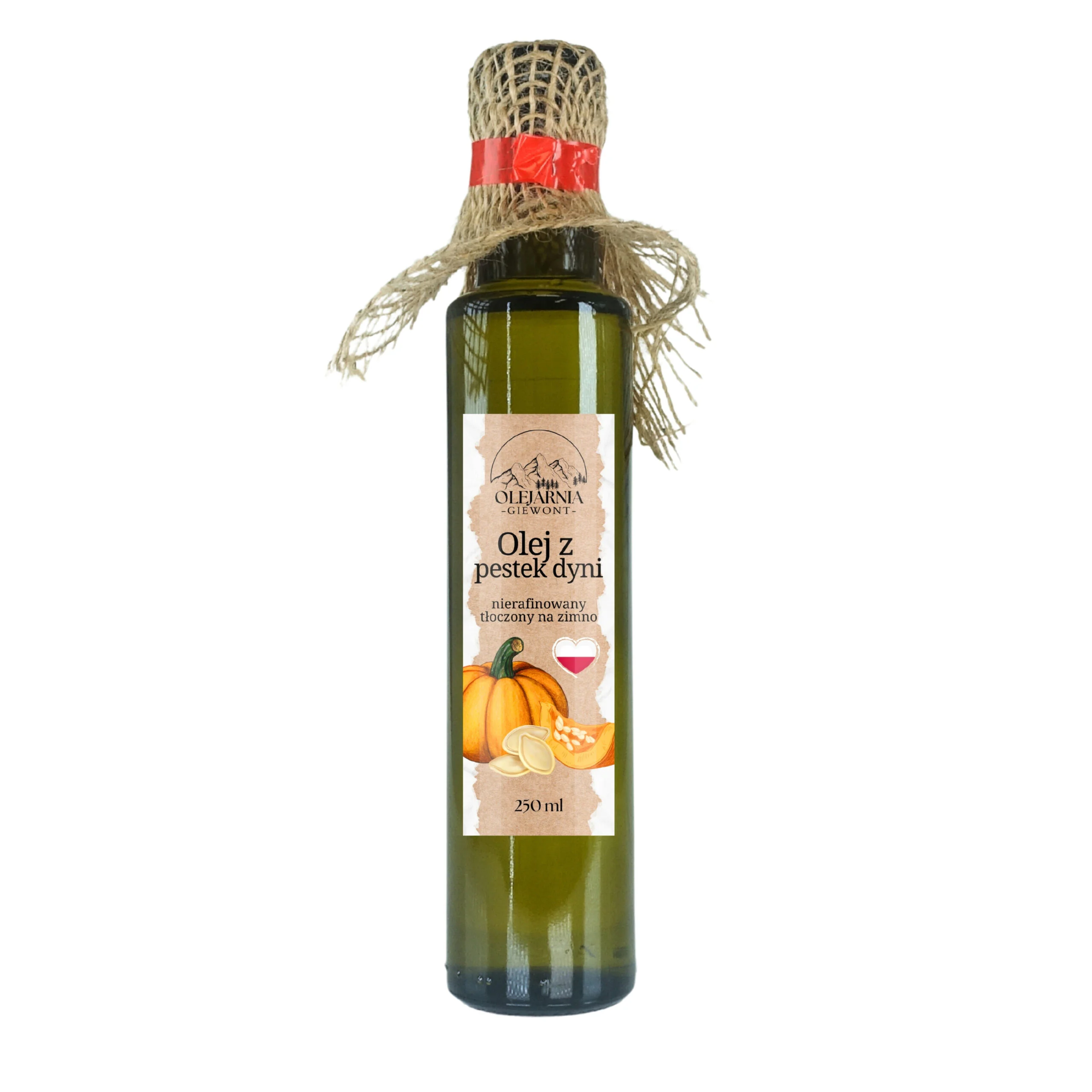 Olej z pestek dyni 250 ml Olejarnia Giewont - obrazek 2