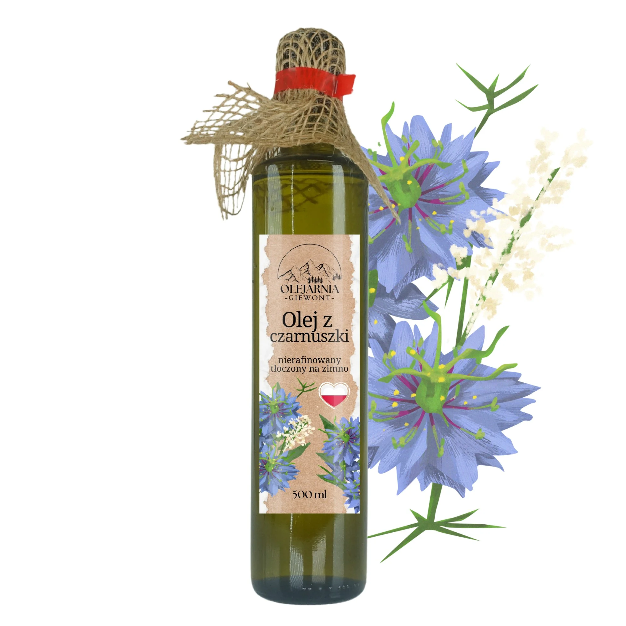 Olej z czarnuszki 500 ml Olejarnia Giewont - obrazek 8