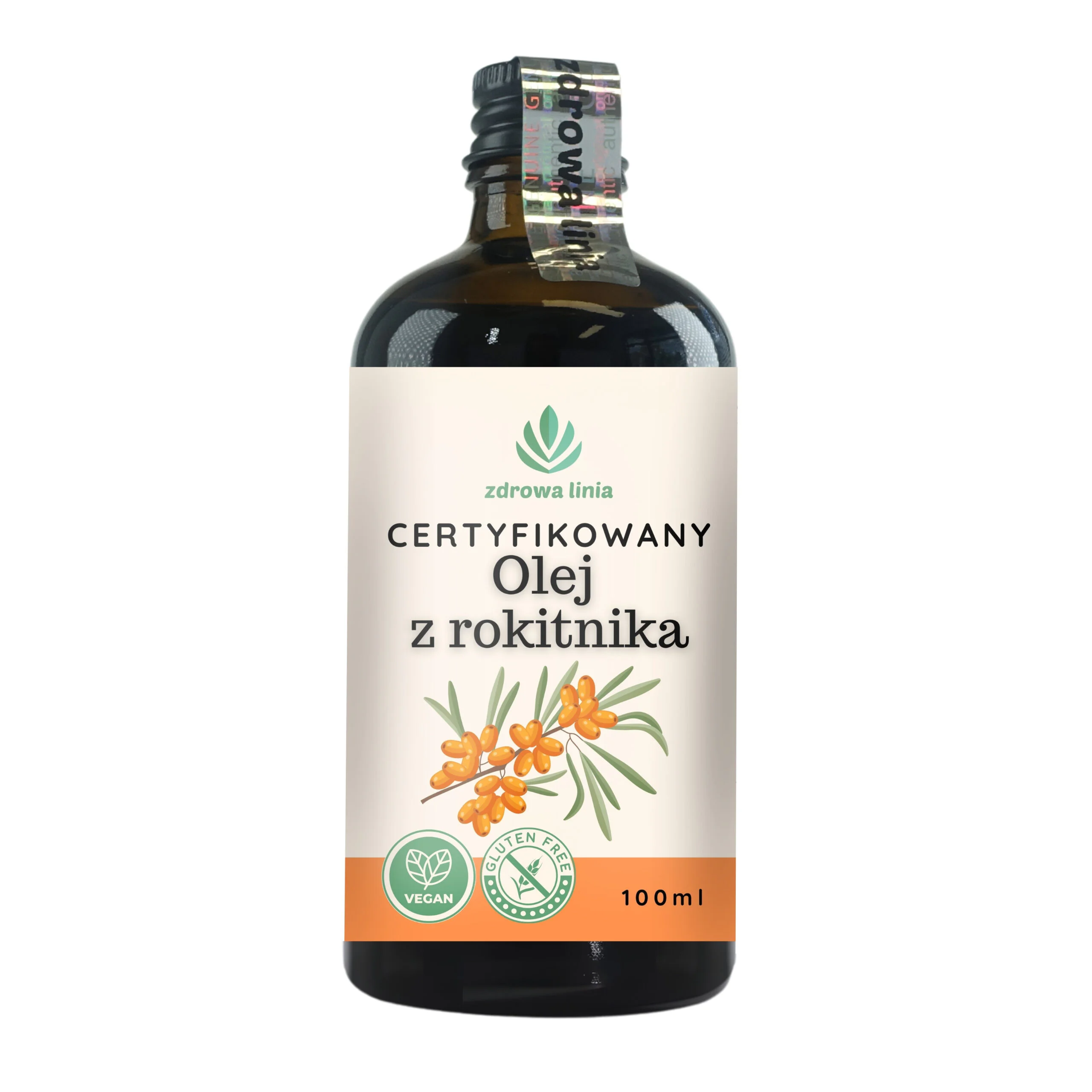 Certyfikowany olej z rokitnika tłoczony na zimno 100 ml - obrazek 2