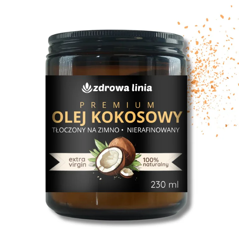 Premium Olej kokosowy tłoczony na zimno nierafinowany 230 ml - obrazek 2