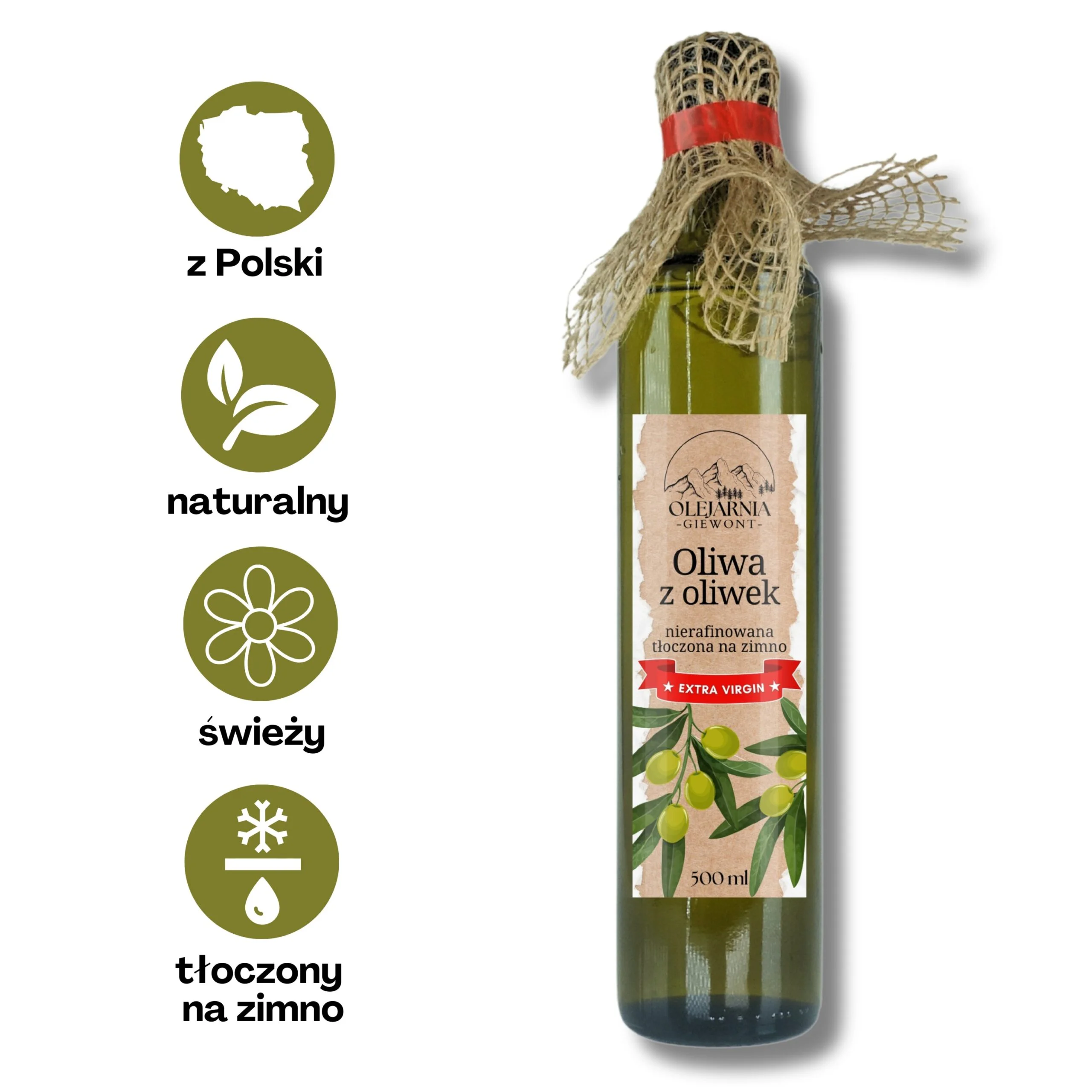 Oliwa z oliwek extra virgin 250 ml Olejarnia Giewont - obrazek 6