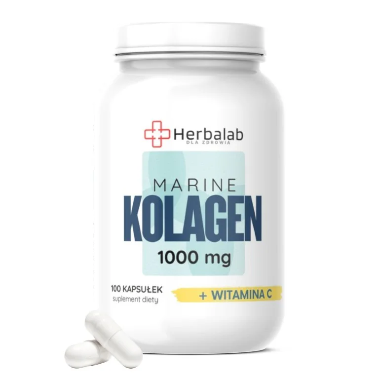 Marine Kolagen z witaminą C 100 kapsułek Herbalab