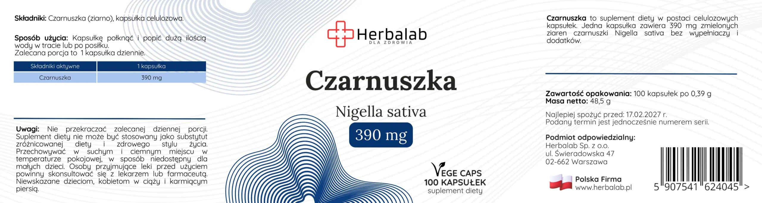 Czarnuszka 100 vege caps Herbalab - obrazek 8