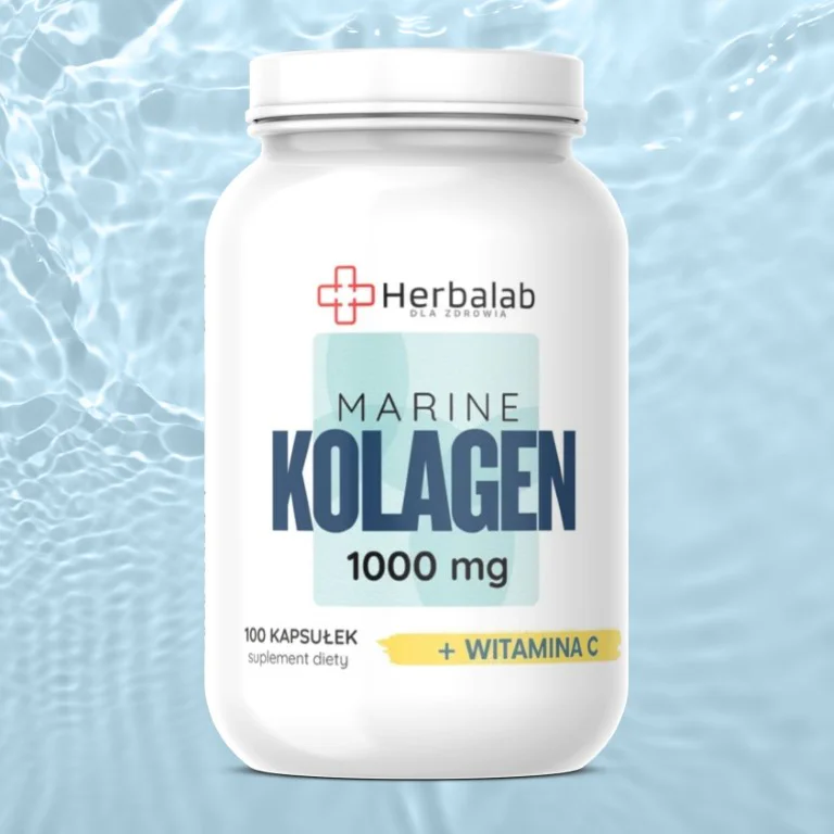 Marine Kolagen z witaminą C 100 kapsułek Herbalab - obrazek 5