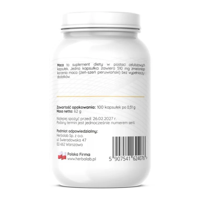 Maca 100 vege caps Herbalab - obrazek 4