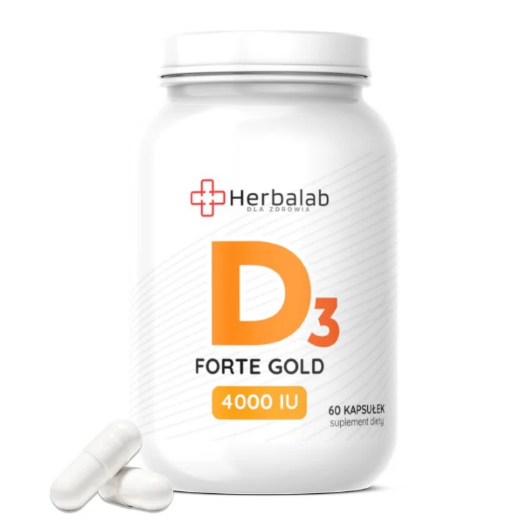 D3 Forte Gold 4000 IU 60 kapsułek Herbalab - obrazek 3
