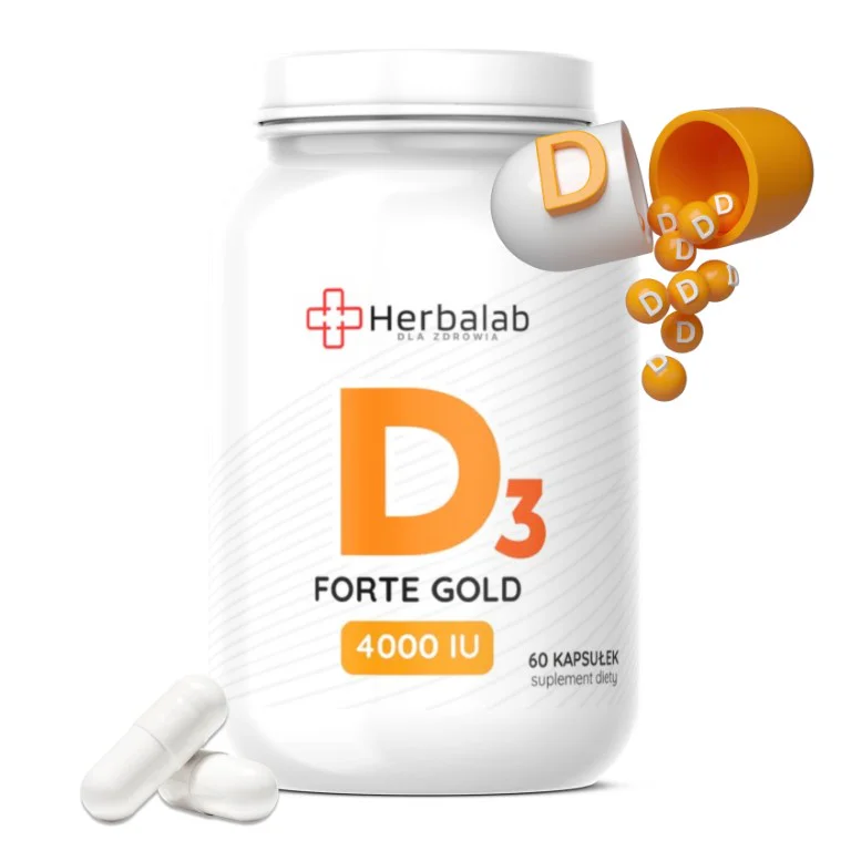 D3 Forte Gold 4000 IU 60 kapsułek Herbalab - obrazek 6