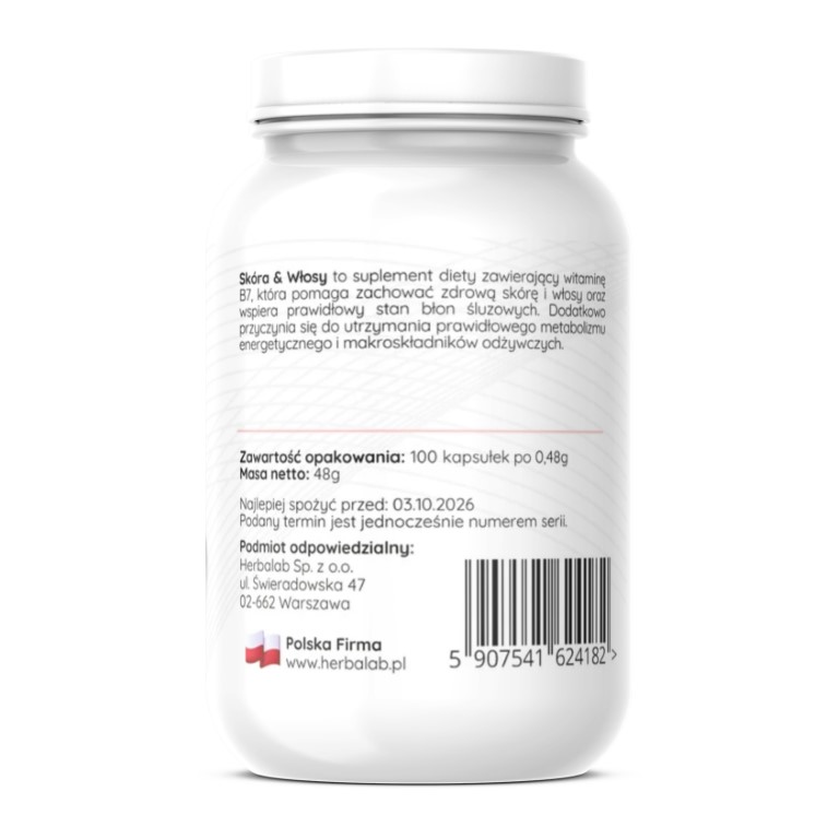 Skóra & Włosy 100 caps Herbalab - obrazek 3