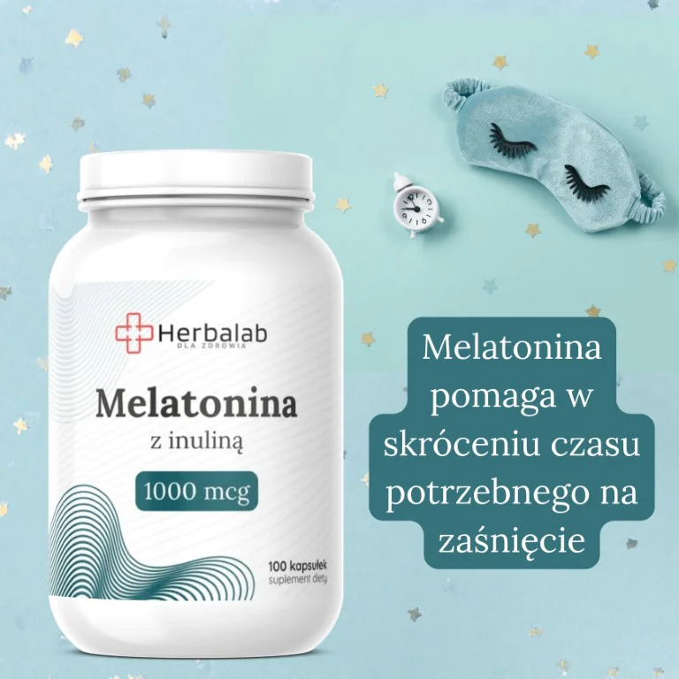 Melatonina z inuliną FORTE 1000 mcg 100 kapsułek Herbalab - obrazek 5