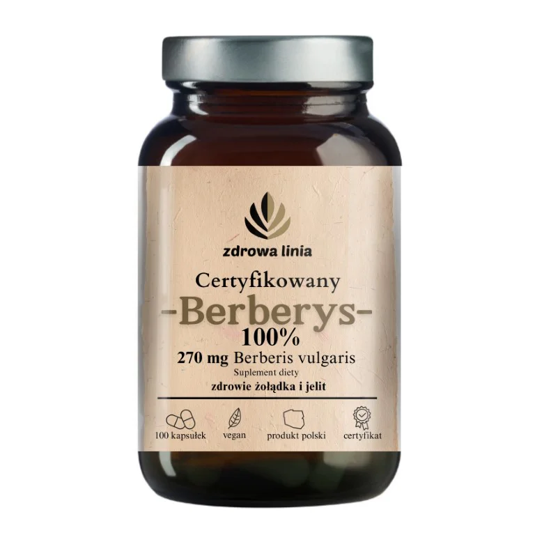 Berberys Certyfikowany Berberis 100% berberysu w kapsułce 100 szt. - obrazek 2