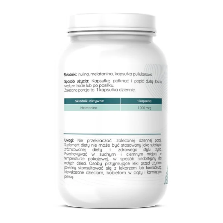 Melatonina z inuliną FORTE 1000 mcg 100 kapsułek Herbalab - obrazek 2