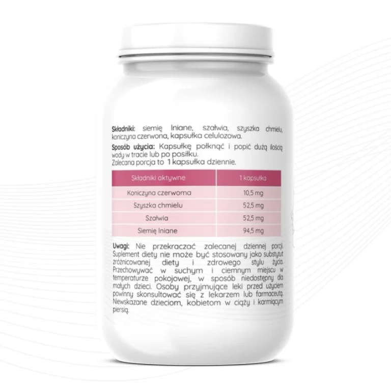 Herbalab Na menopauzę Forte 100 kapsułek koniczyna czerwona Menopauza - obrazek 3