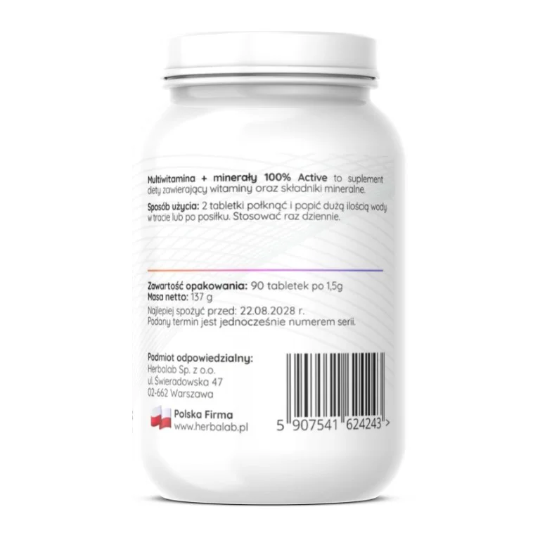 MultiWitamina kompleks wit. A B6 B7 B12 C D E MAGNEZ JOD ŻELAZO SELEN CYNK - obrazek 4
