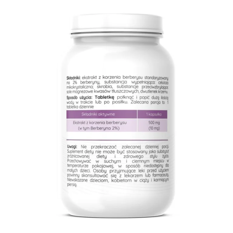 Berberyna Standaryzowana Forte 10mg - 60 sztuk - obrazek 3