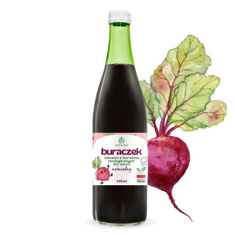 Zakwas Buraczany dla Dzieci 100% naturalny łagodny 500ml zakwas z buraków - obrazek 2