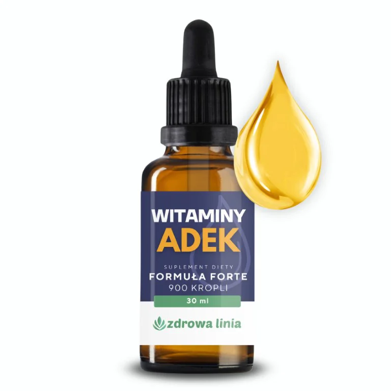 Witamina ADEK forte w kroplach 900 kropli Witaminy A+D3+E+K2 30ml